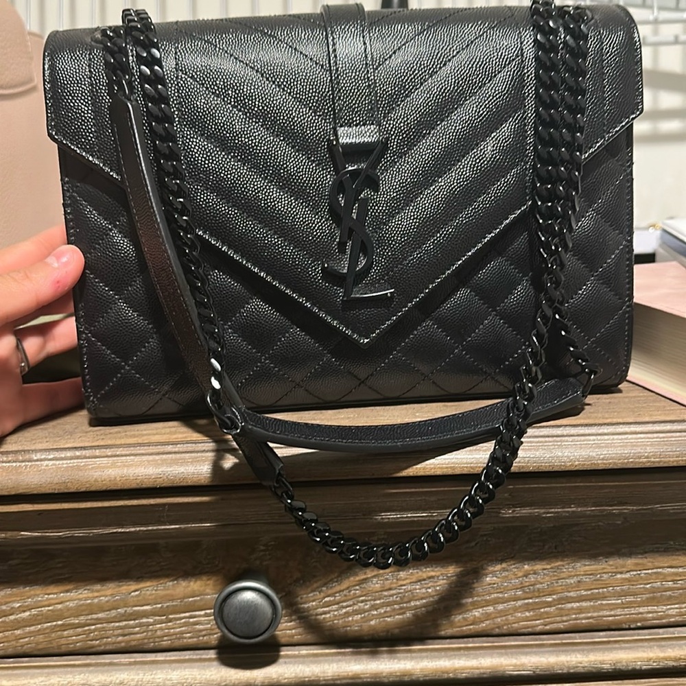 Yves Saint Laurent Black Quilted Leather Shoulder Bag